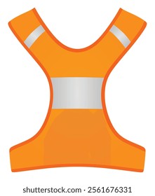 Running reflective vest. vector illustration