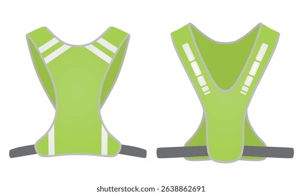  Running reflective vest. vector illustration
