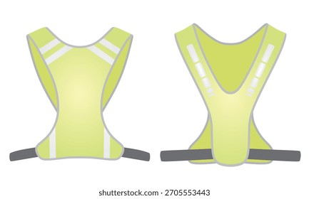 Running reflective vest. vector illustration	
