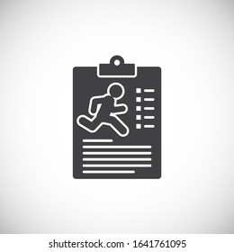 Running related icon on background for graphic and web design. Creative illustration concept symbol for web or mobile app.