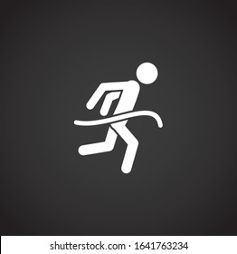 Running related icon on background for graphic and web design. Creative illustration concept symbol for web or mobile app.