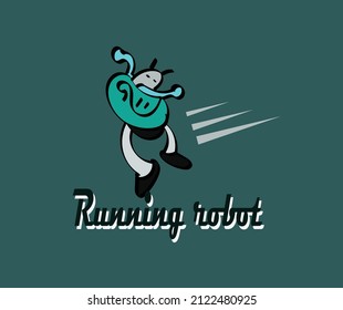 laufende Roboterkunst, Vektordesign