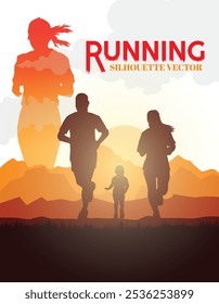 running, run, running silhouette, runner silhouette, sport, illustration, 
vector, shoes running, trail running, runner marathon