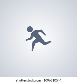 Running, run, vector best flat icon on white background , EPS 10
