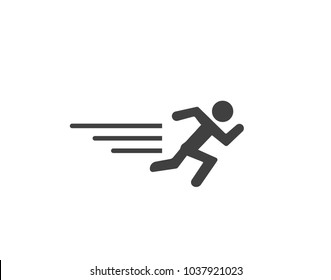 Running or Runner icon symbol. Vector Illustration