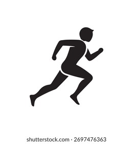 Running or Runner icon symbol. Vector Illustration

