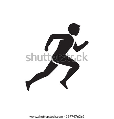 Running or Runner icon symbol. Vector Illustration
