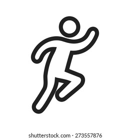Running, runner, race, run icon vector image. Can also be used for sports, fitness, recreation. Suitable for web apps, mobile apps and print media.