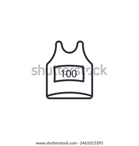 running shirt icon. vector.Editable stroke.linear style sign for use web design,logo.Symbol illustration.