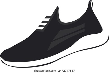 Zapatilla de running en blanco y negro