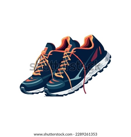 Running shoe design icon isolated