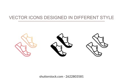 Running Shoe icon design with white background stock illustration