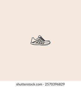 Running Shoe icon flat vector design.