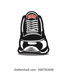 Running Shoe Icon on White Background  Vector illustration