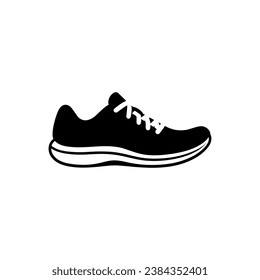 Icono de zapato en fondo blanco - Ilustración vectorial simple