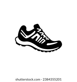 Running Shoe Icon on White Background - Simple Vector Illustration