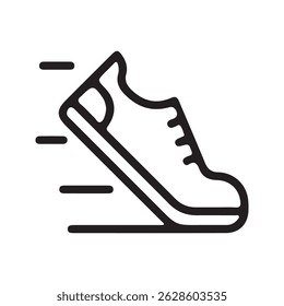 running shoe icon on white background