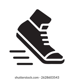 running shoe icon on white background