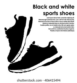 Running Shoe Icon on White Background. Vector illustration
