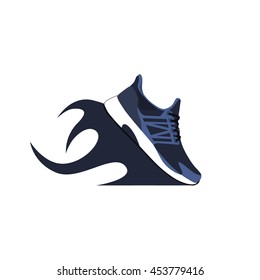 Running Shoe Icon on White Background. Vector illustration