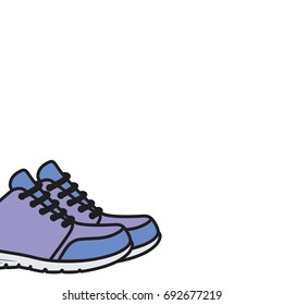  Running Shoe Icon sneakers vector Top view with copyspace for your text  Running shoes icon   blue red shoes icon