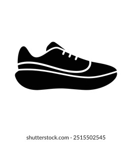 running shoe icon solid vector design in trendy style