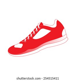 Sneakers Icon Red Style Stock Vector (Royalty Free) 746848945 ...