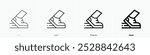 running shoe icon. Thin, Light Regular And Bold style design isolated on white background