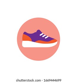 Running shoe icon, trainers, sneakers, vector