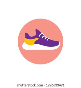 Running shoe icon, trainers, sneakers, vector art