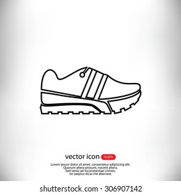 Running shoe icon vector