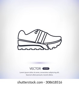 Running shoe icon vector