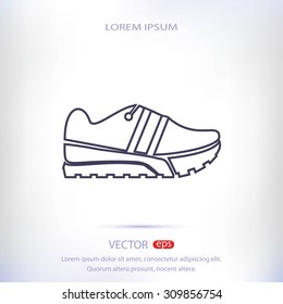 Running shoe icon vector