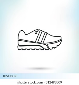 Running shoe icon vector