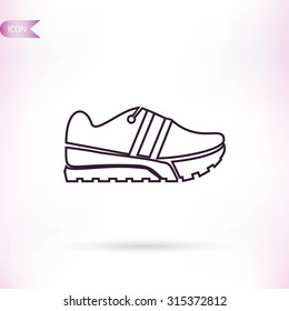 Running shoe icon vector