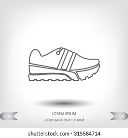 Running shoe icon vector