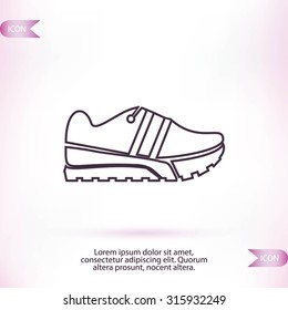 Running shoe icon vector