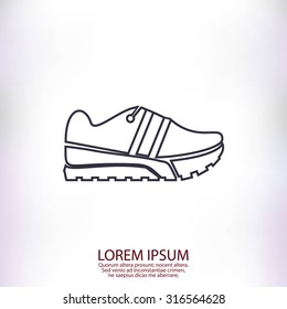 Running shoe icon vector