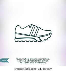 Running shoe icon vector