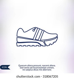 Running shoe icon vector
