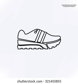 Running shoe icon vector