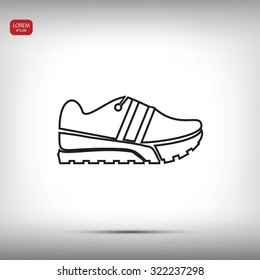 Running shoe icon vector