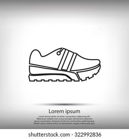 Running shoe icon vector