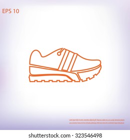 Running shoe icon vector