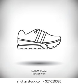 Running shoe icon vector