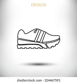 Running shoe icon vector