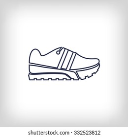 Running shoe icon vector