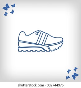 Running shoe icon vector
