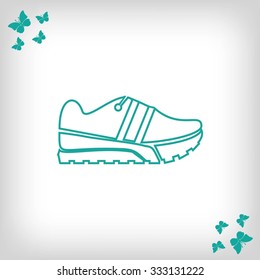 Running shoe icon vector
