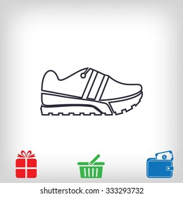 Running shoe icon vector